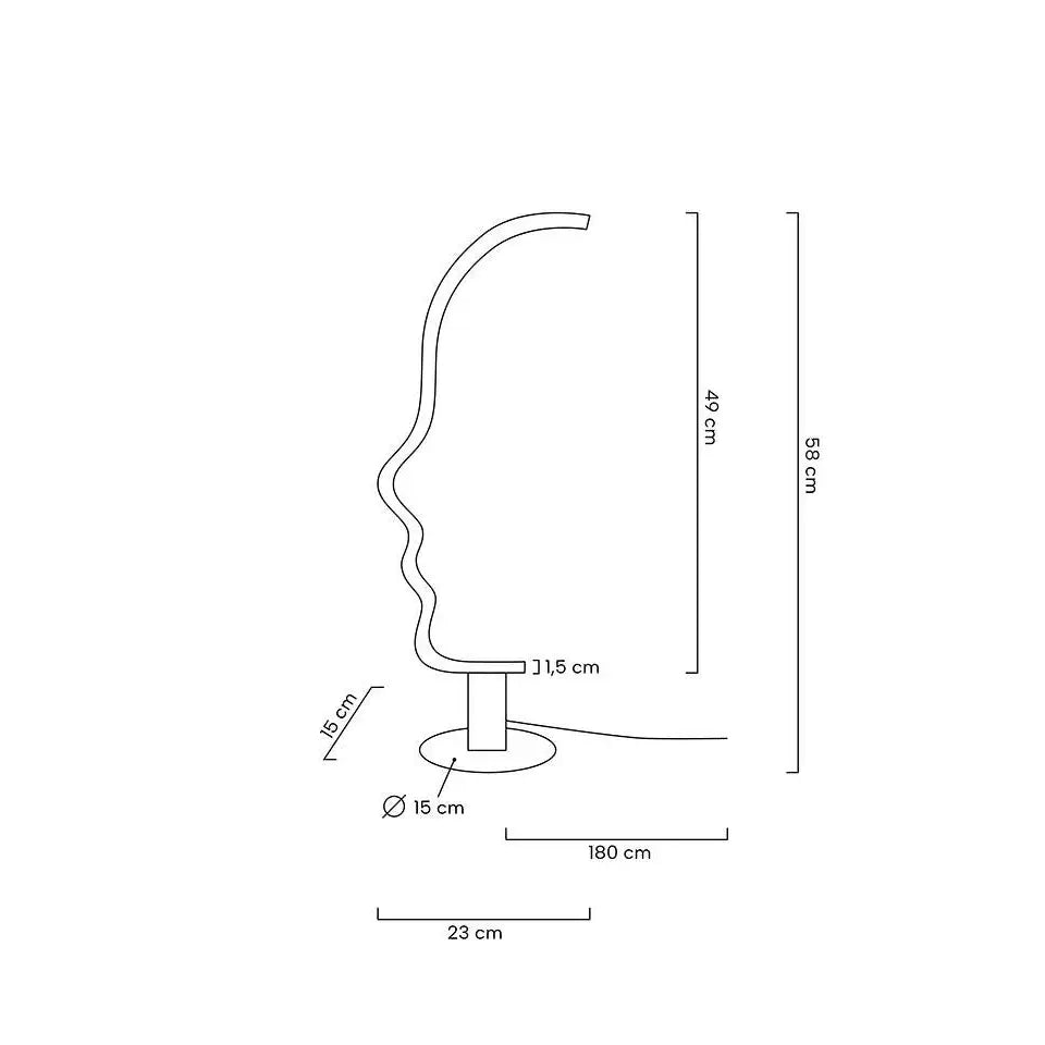 Bordslampa - FACE TABLE, svart - produktbild av Bordslampor från King Home | Arvande