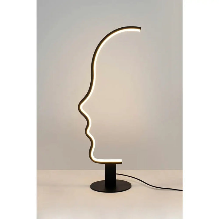 Bordslampa - FACE TABLE, svart - produktbild av Bordslampor från King Home | Arvande