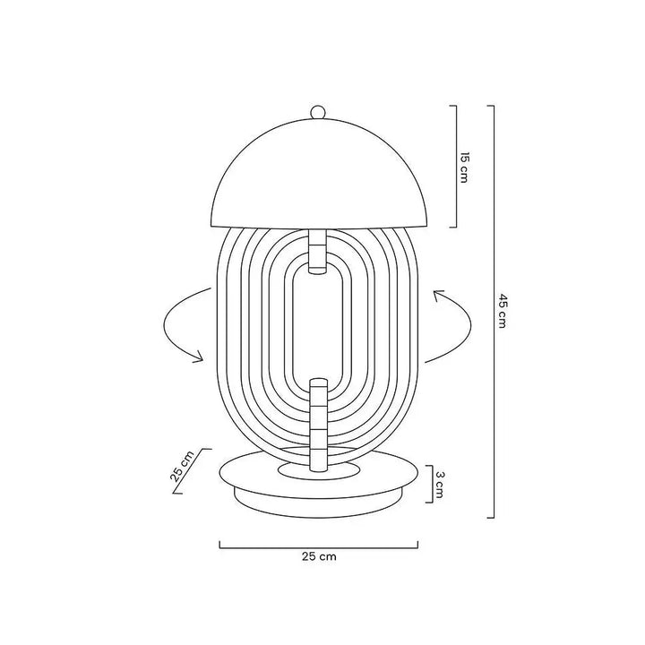 Bordslampa MOOSEE - BOTTEGA, guld/svart - produktbild av Bordslampor från Moosee | Arvande