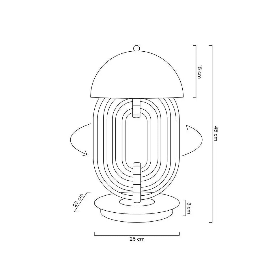 Bordslampa MOOSEE - BOTTEGA, vit/guld – produktbild av Bordslampor från Moosee | Arvande