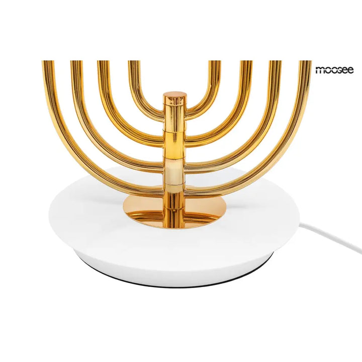 Bordslampa MOOSEE - BOTTEGA, vit/guld – produktbild av Bordslampor från Moosee | Arvande