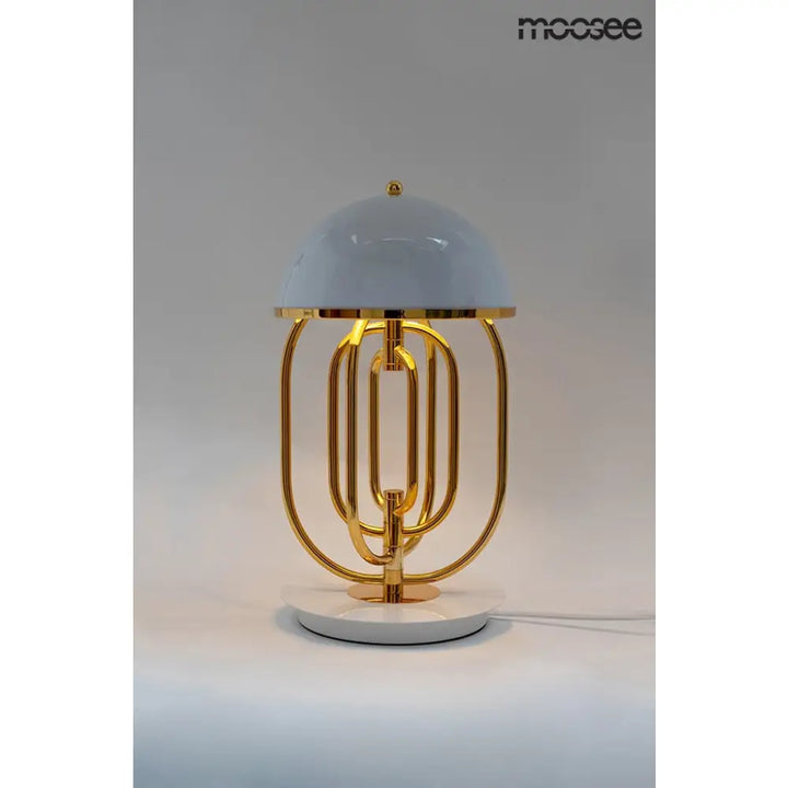 Bordslampa MOOSEE - BOTTEGA, vit/guld – produktbild av Bordslampor från Moosee | Arvande