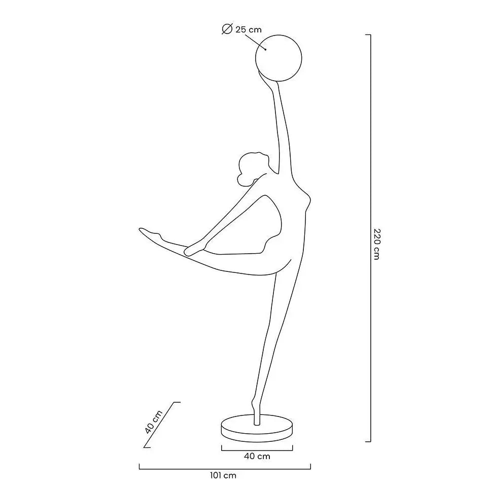Golvlampa MOOSEE - HUMAN BALLERINA, svart – produktbild av Golvlampor från Moosee | Arvande