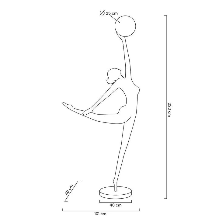 Golvlampa MOOSEE - HUMAN BALLERINA, svart – produktbild av Golvlampor från Moosee | Arvande