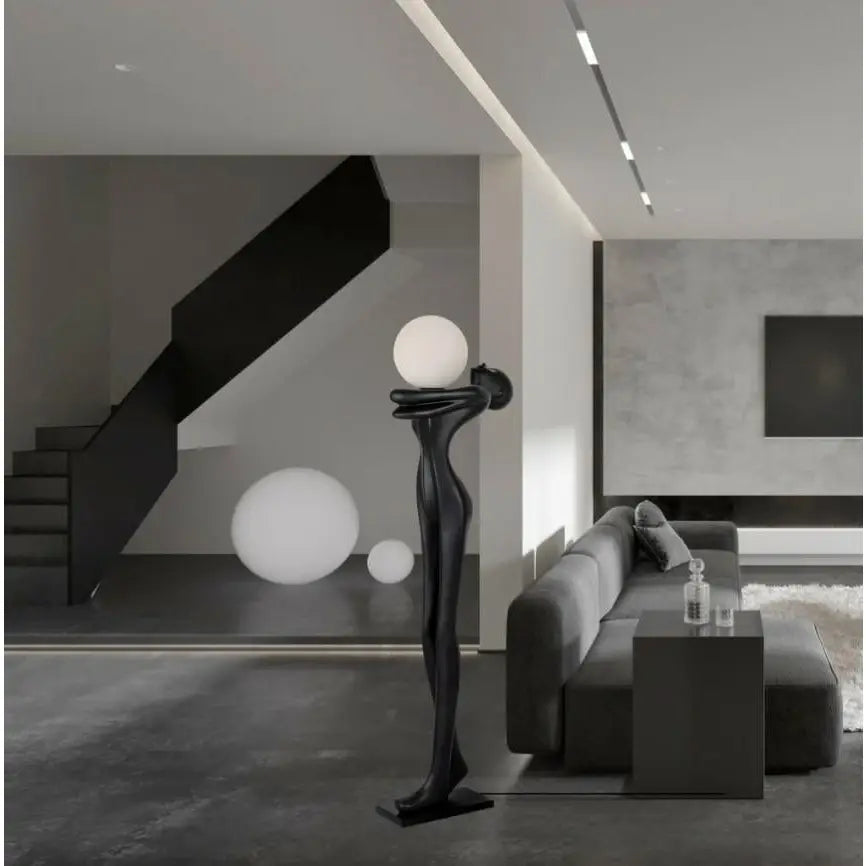 Golvlampa MOOSEE - HUMAN MOON, svart - produktbild av Golvlampor från Moosee | Arvande