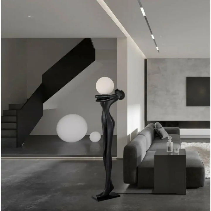 Golvlampa MOOSEE - HUMAN MOON, svart - produktbild av Golvlampor från Moosee | Arvande