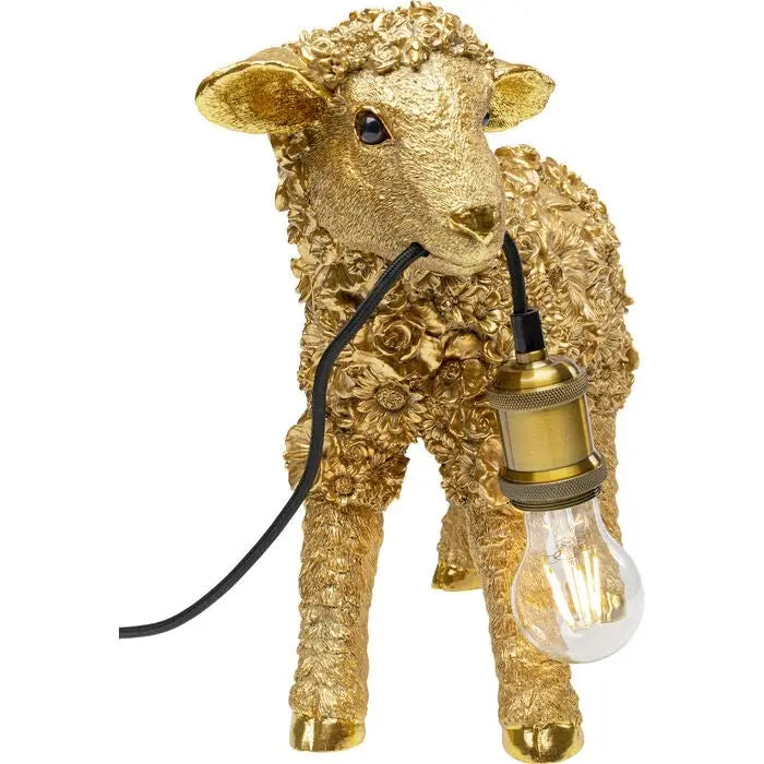 KARE bordslampa FLOWER SHEEP 36 cm guld - produktbild av Nyheter ej översatt från Kare Design | Arvande