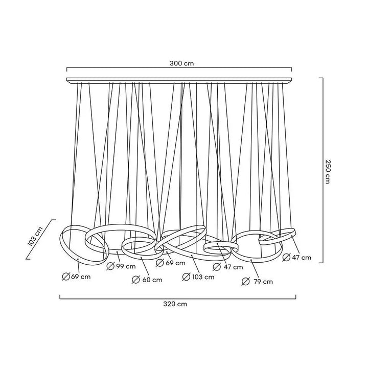 Taklampa - LIBERTY LINE 8, guld – produktbild av Nyheter från Moosee | Arvande
