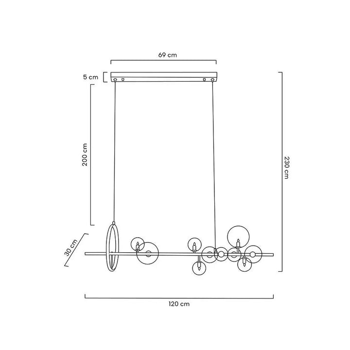 Taklampa MOOSEE - ALURE LINE 120,svart – produktbild av Taklampor från Moosee | Arvande