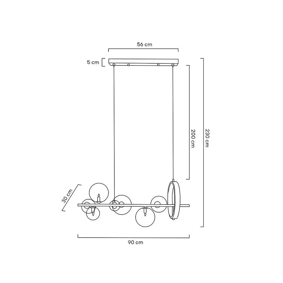 Taklampa MOOSEE - ALURE LINE 90, svart – produktbild av Taklampor från Moosee | Arvande