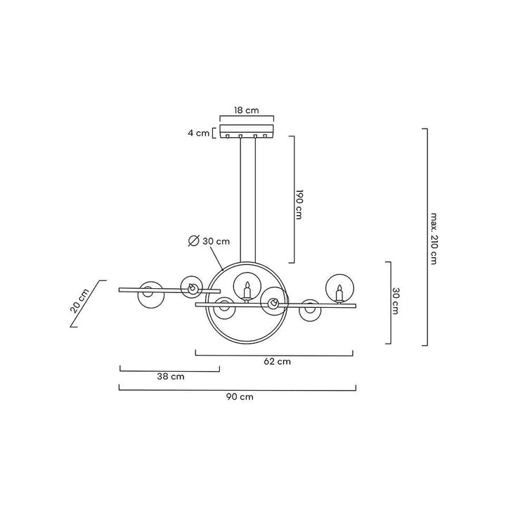 Taklampa MOOSEE - ALURE LINE TWIN 90, svart – produktbild av Nyheter från Moosee | Arvande