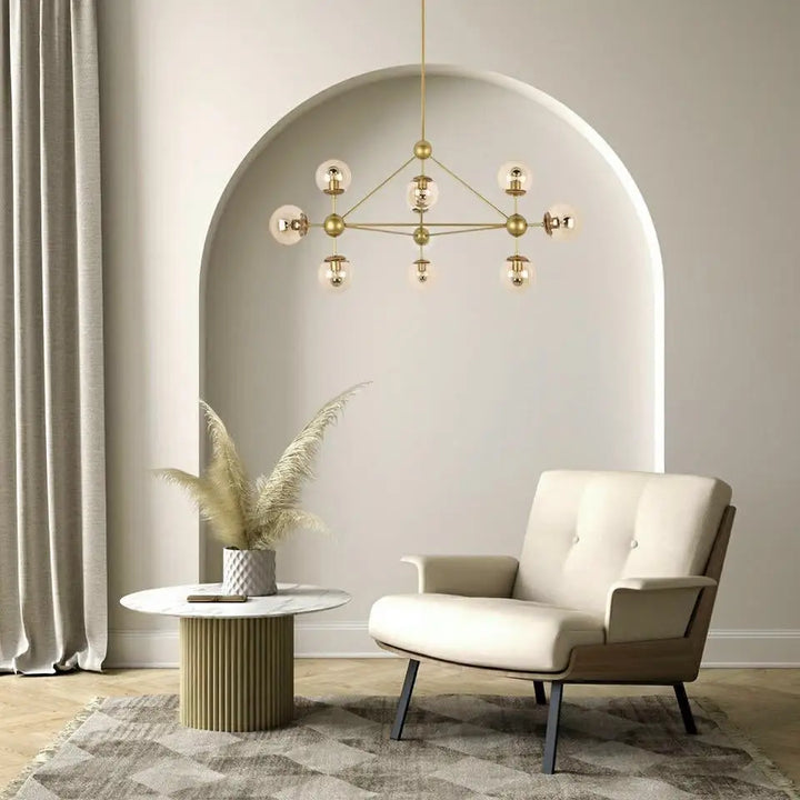 Taklampa MOOSEE - ASTRIFERO 10, guld/bärnstensfärg - produktbild av Taklampor från Moosee | Arvande