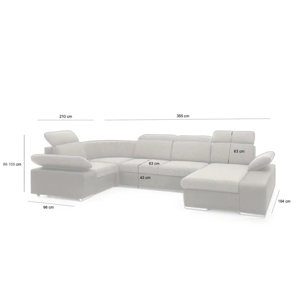 Bäddsoffa - CONTINENTAL L, valbart tyg & färg (grupp 2) - produktbild av Special order items från King Home | Arvande
