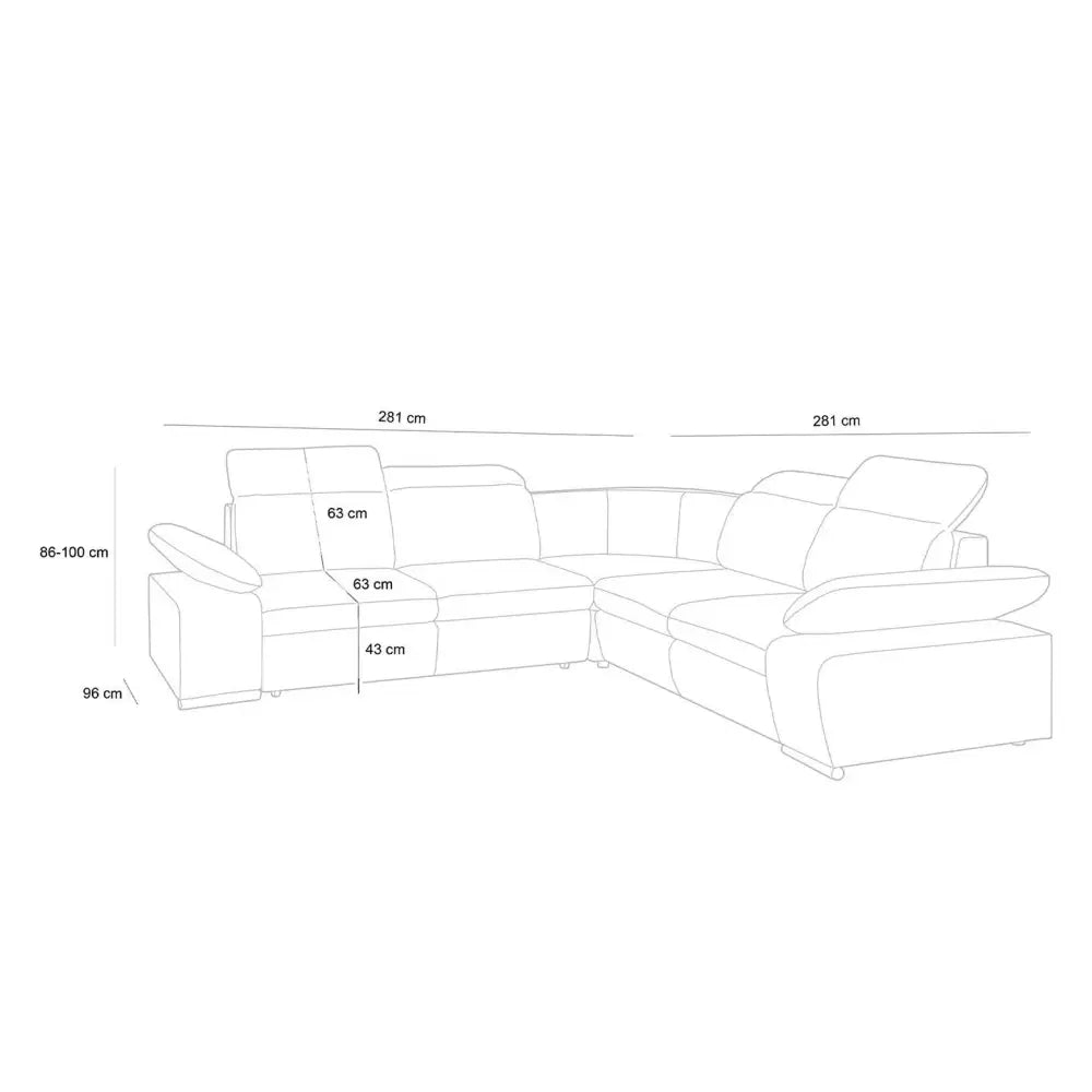 Bäddsoffa - CONTINENTAL M, valbart tyg & färg (grupp 2) - produktbild av Special order items från King Home | Arvande