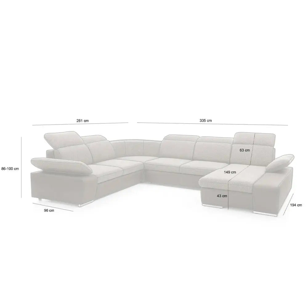 Bäddsoffa - CONTINENTAL XL, valbart tyg & färg (grupp 1) - produktbild av Special order items från King Home | Arvande