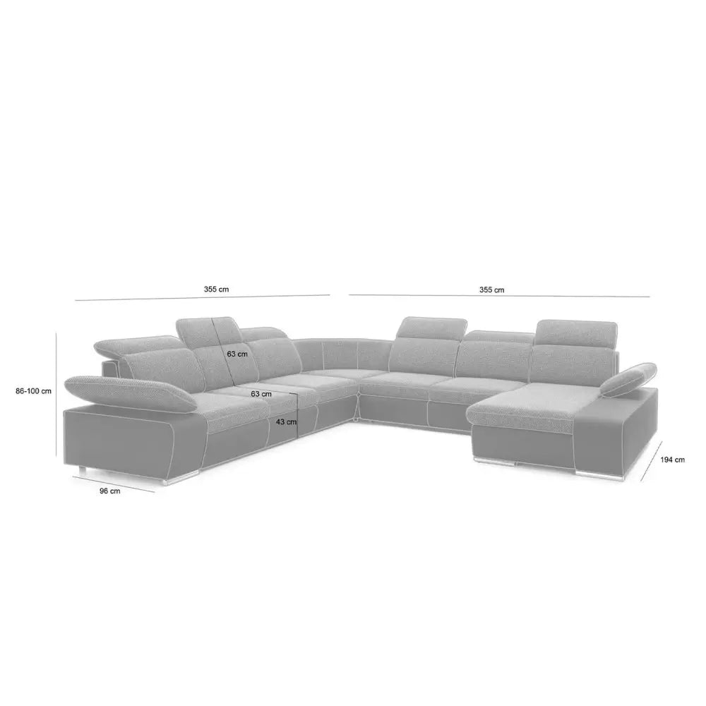 Bäddsoffa - CONTINENTAL XXL, valbart tyg & färg (grupp 1) - produktbild av Special order items från King Home | Arvande