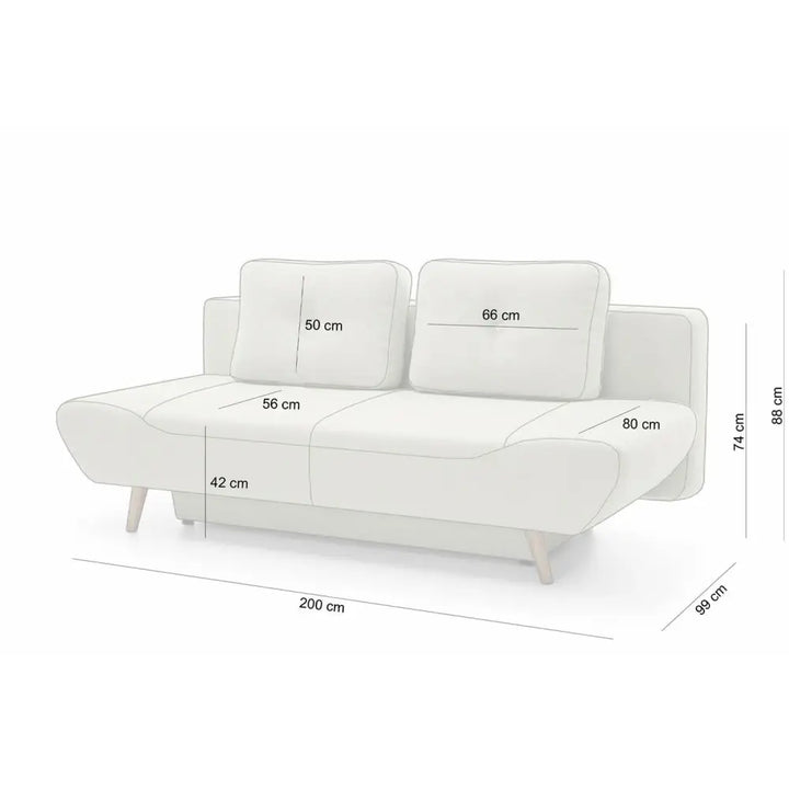Bäddsoffa - DORIAN, valbart tyg & färg (grupp 1) – produktbild av Special order items från King Home | Arvande