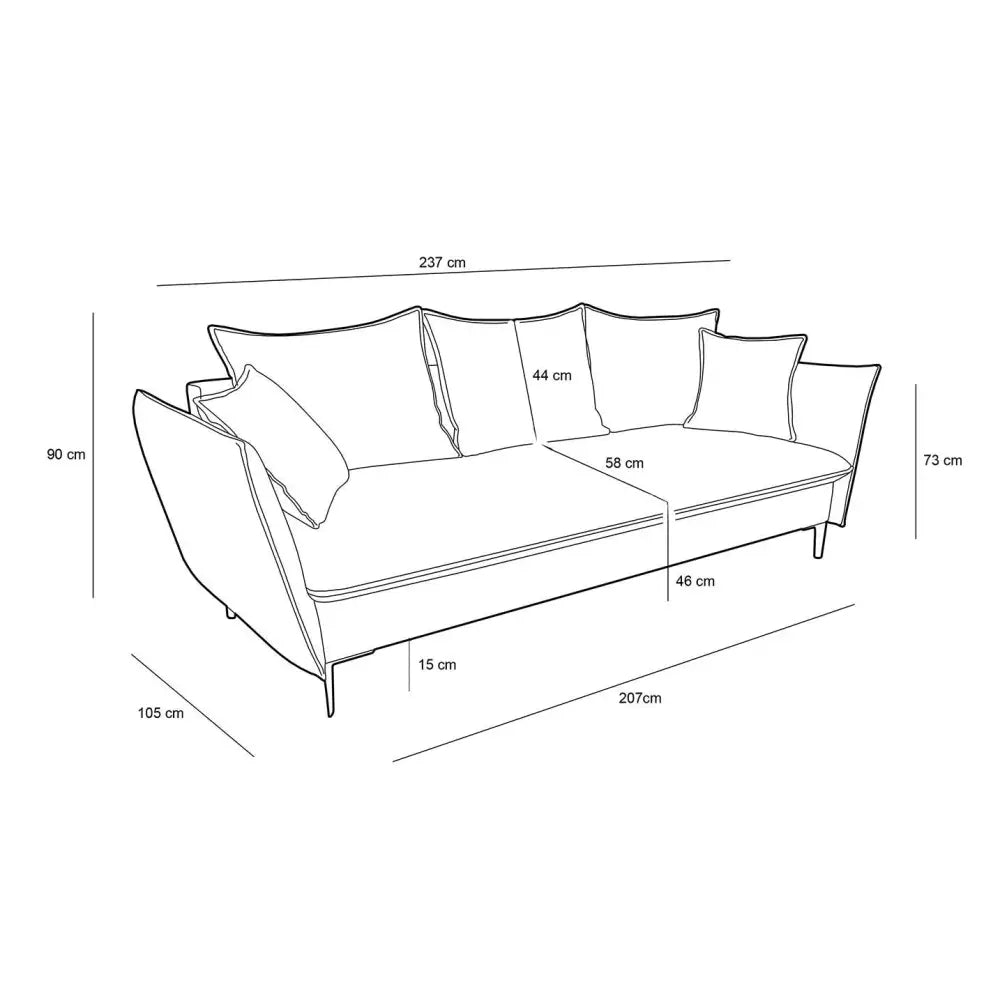 Bäddsoffa - GEMA, valbart tyg & färg (grupp 1) - produktbild av Special order items från King Home | Arvande