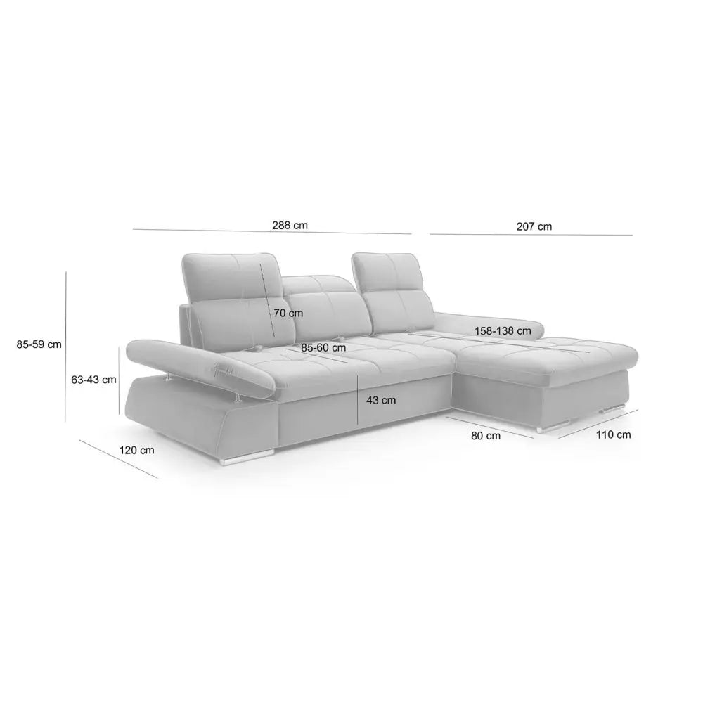 Bäddsoffa - MONZA, valbart tyg & färg (grupp 1) - produktbild av Special order items från King Home | Arvande
