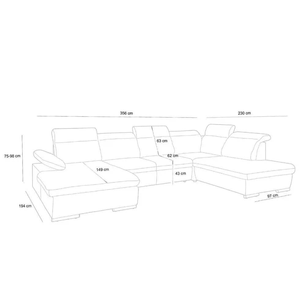 Bäddsoffa - NONA L, valbart tyg & färg (grupp 2) - produktbild av Special order items från King Home | Arvande