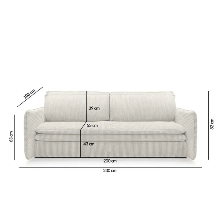 Bäddsoffa - SENSE SLIM, valbart tyg & färg (grupp 2) - produktbild av Special order items från King Home | Arvande