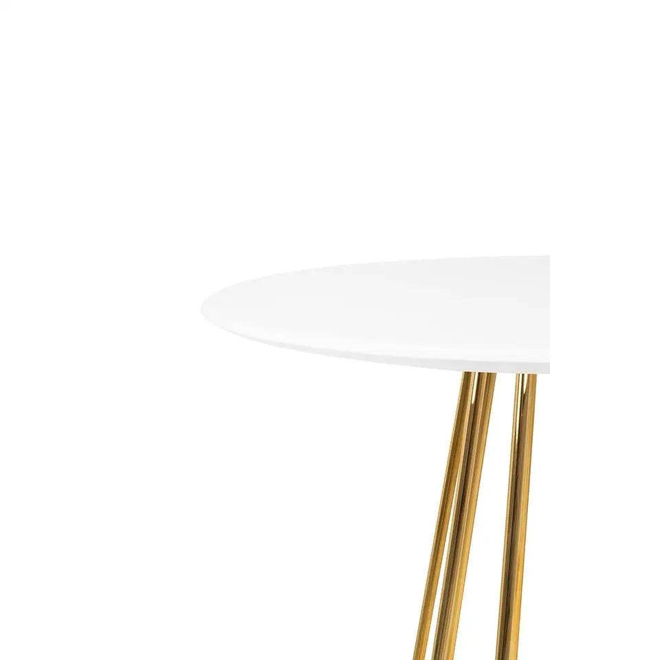 Barbord - GLAM 60, vit/guld - produktbild av Barbord från King Home | Arvande