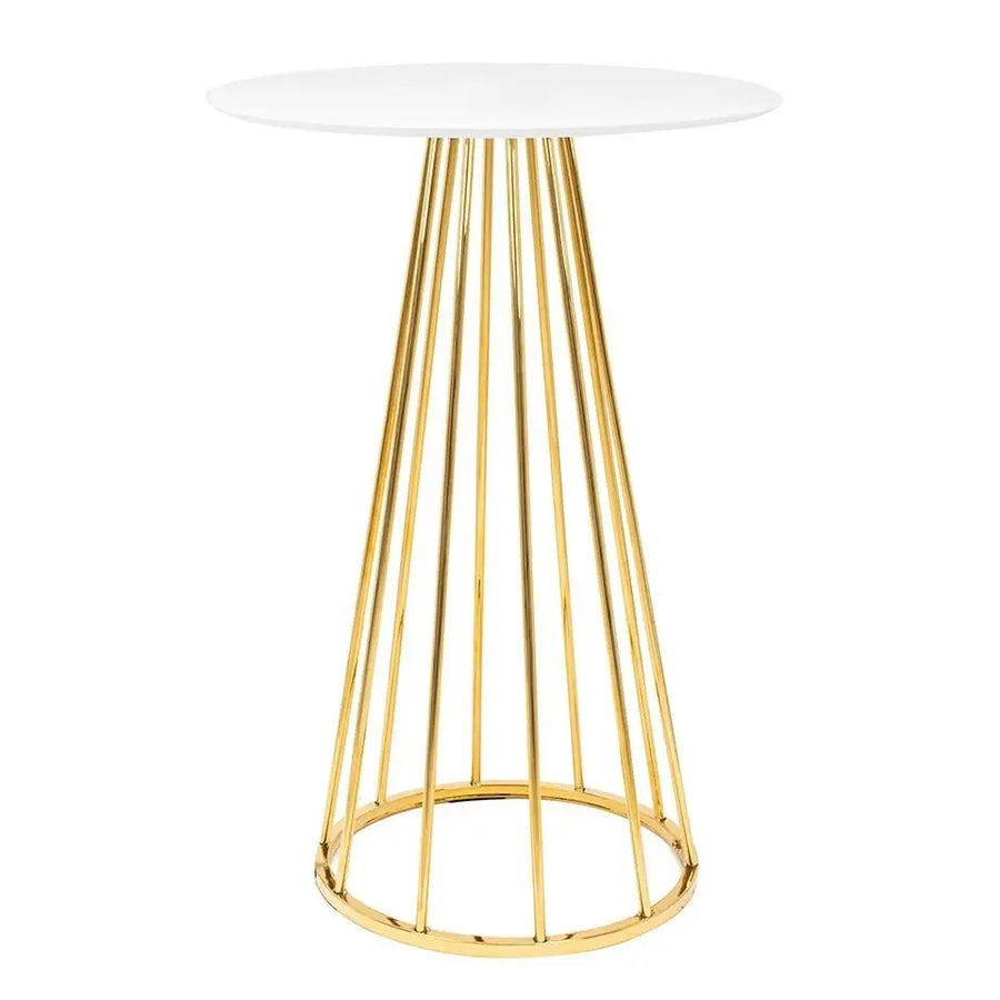 Barbord - GLAM 60, vit/guld - produktbild av Barbord från King Home | Arvande