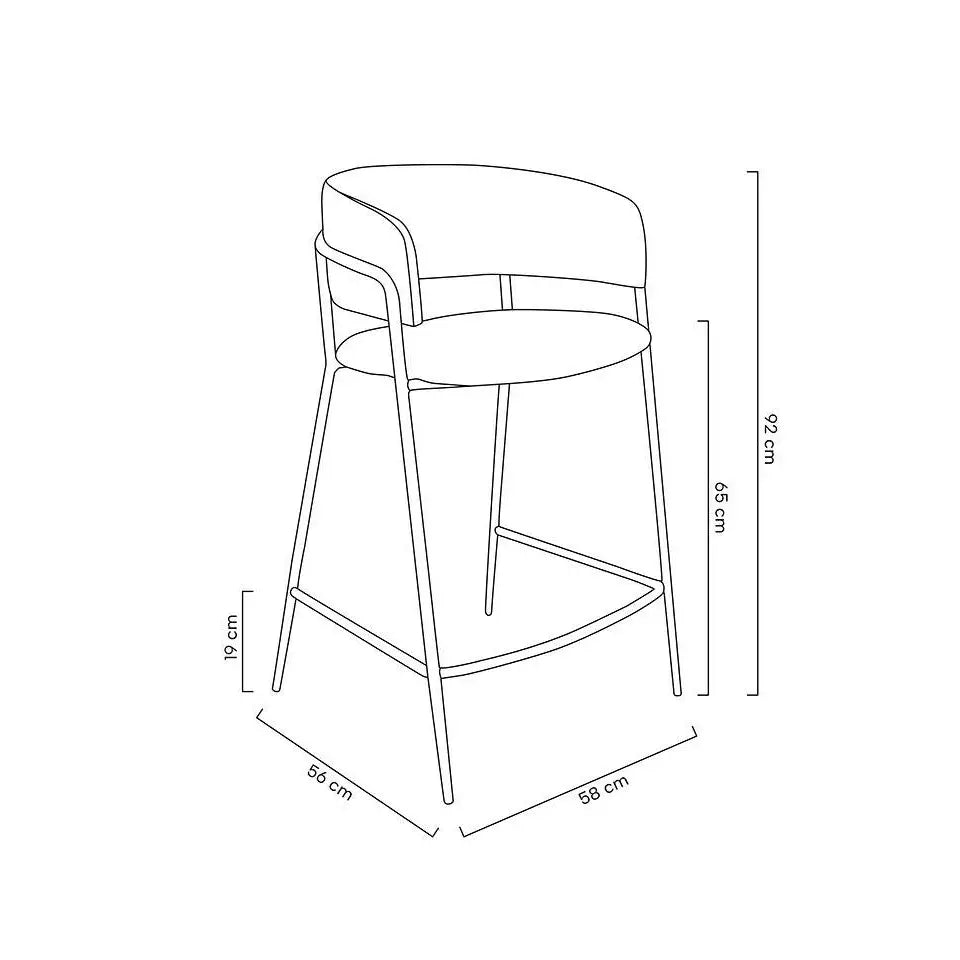 Barstol - DELTA 65, beige – produktbild av [MGO] Import King Home från King Home | Arvande