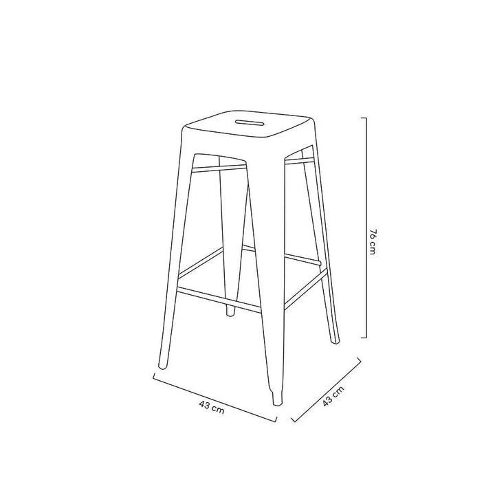 Barstol - TOWER 76 (Paris), metall – produktbild av [MGO] Import King Home från King Home | Arvande