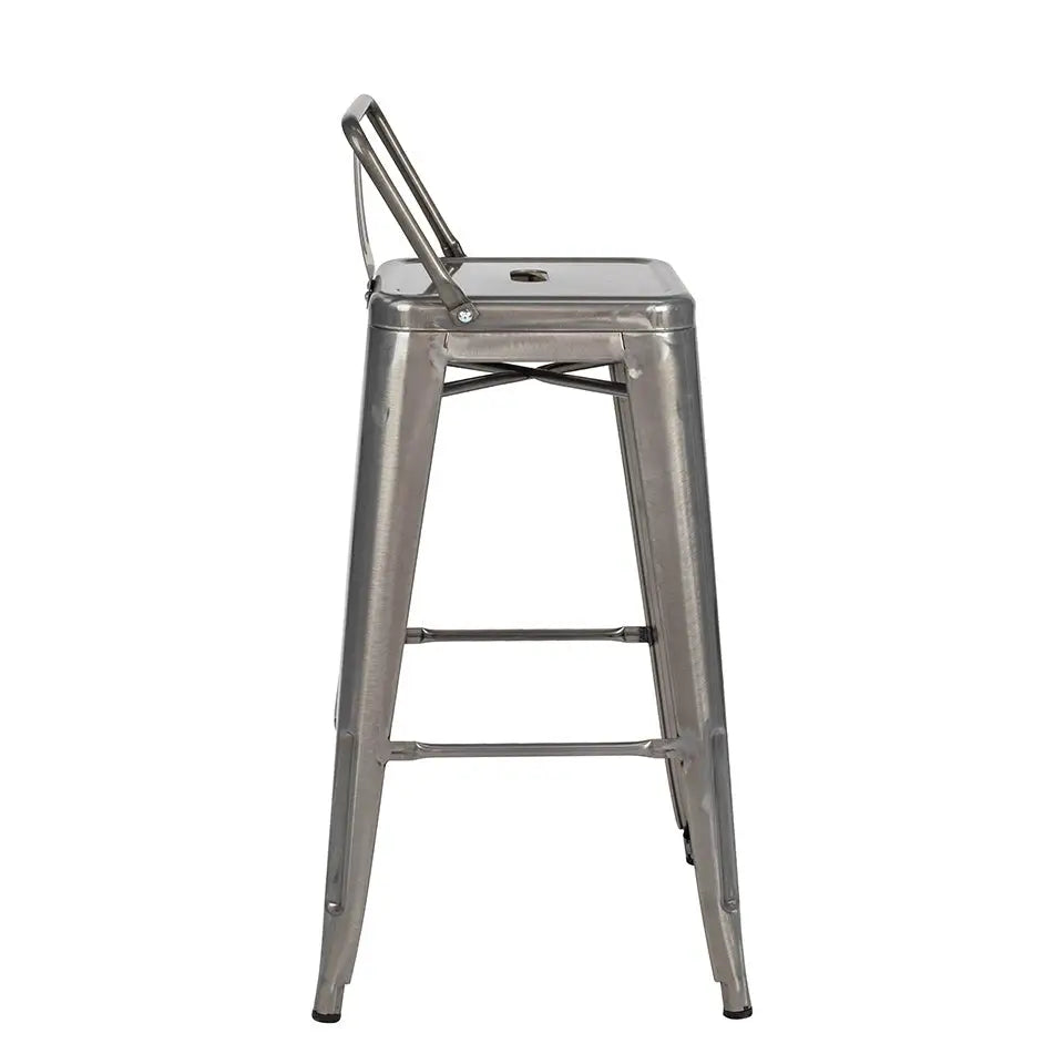 Barstol - TOWER BACK 66 (Paris), metall med ryggstöd - produktbild av [MGO] Import King Home från King Home | Arvande