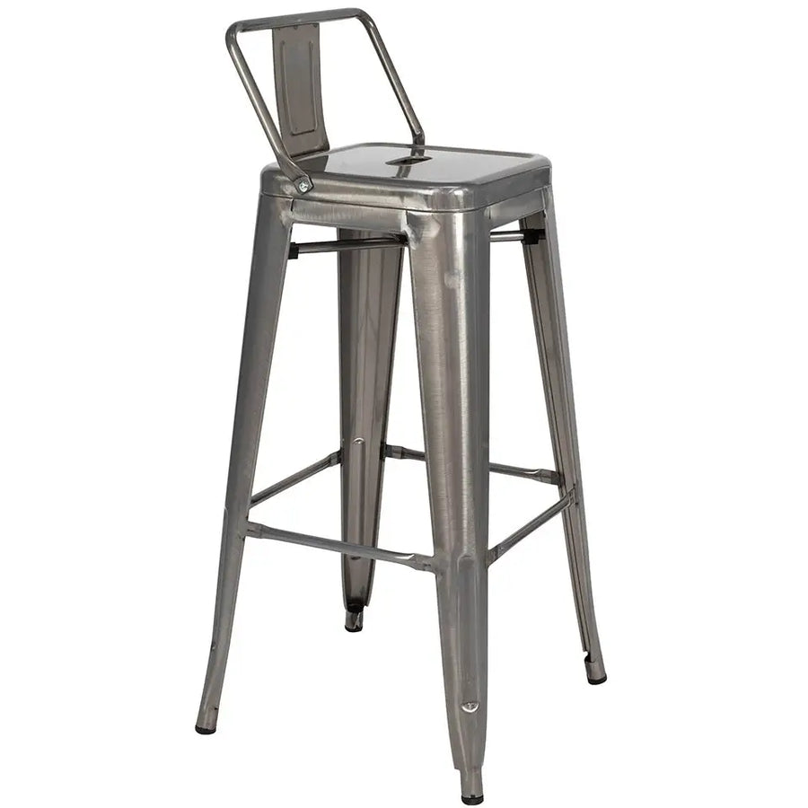 Barstol - TOWER BACK 76 (Paris), metall med ryggstöd - produktbild av [MGO] Import King Home från King Home | Arvande
