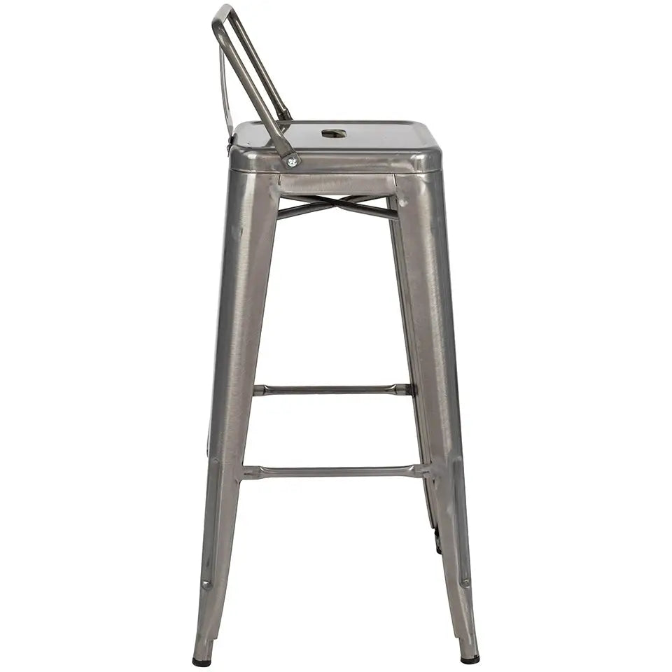 Barstol - TOWER BACK 76 (Paris), metall med ryggstöd - produktbild av [MGO] Import King Home från King Home | Arvande