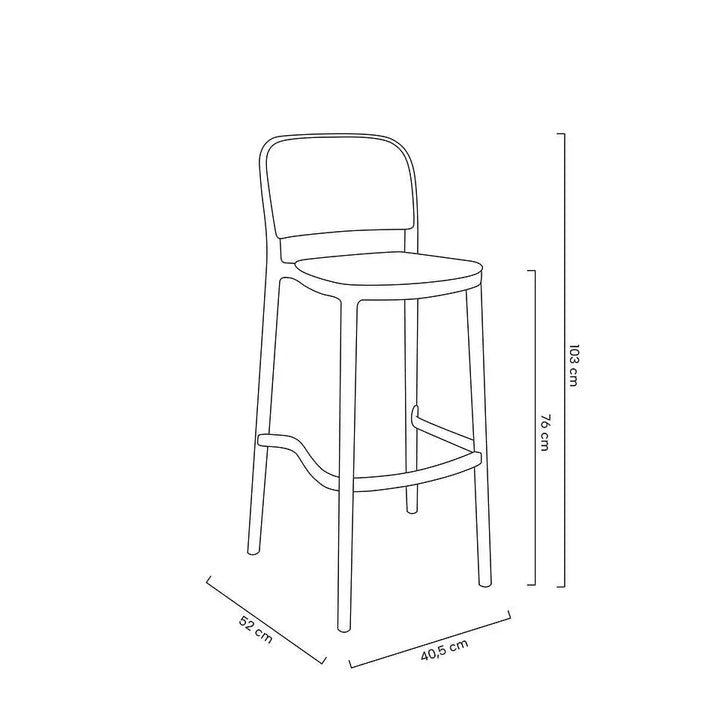 Barstol - WICKY, svart - produktbild av [MGO] Import King Home från King Home | Arvande