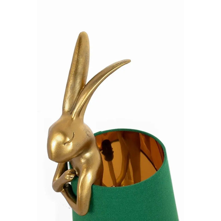 Bordslampa KARE DESIGN - RABBIT, guld/grön, 68 cm - produktbild av Bordslampor från Kare Design | Arvande