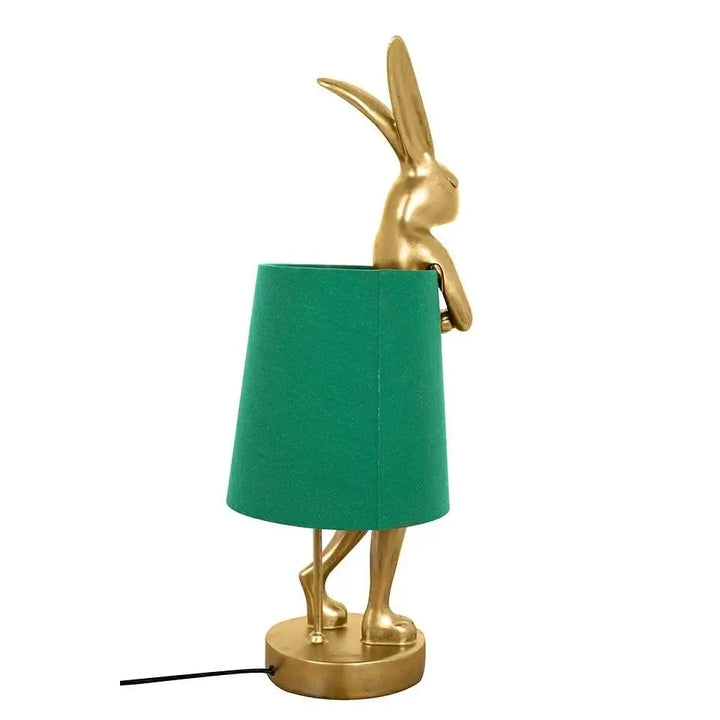 Bordslampa KARE DESIGN - RABBIT, guld/grön, 68 cm - produktbild av Bordslampor från Kare Design | Arvande
