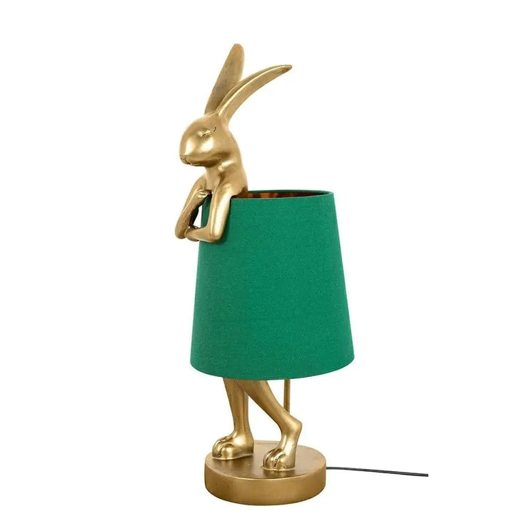 Bordslampa KARE DESIGN - RABBIT, guld/grön, 68 cm - produktbild av Bordslampor från Kare Design | Arvande