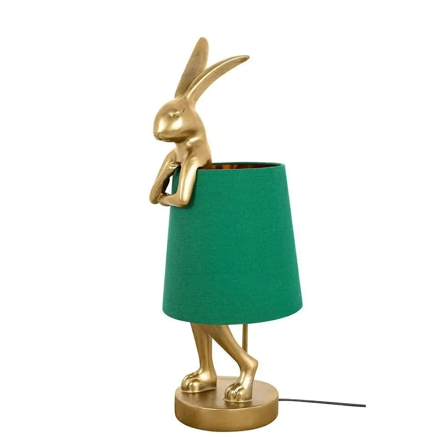 Bordslampa KARE DESIGN - RABBIT, guld/grön, 68 cm - produktbild av Bordslampor från Kare Design | Arvande