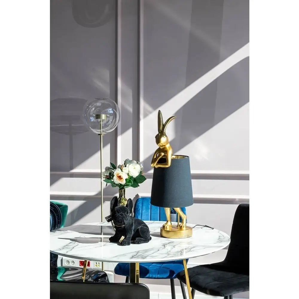 Bordslampa KARE DESIGN - RABBIT, guld/svart, 68 cm – produktbild av Bordslampor från Kare Design | Arvande