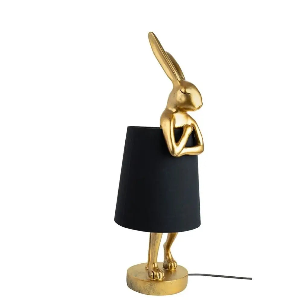 Bordslampa KARE DESIGN - RABBIT, guld/svart, 68 cm – produktbild av Bordslampor från Kare Design | Arvande