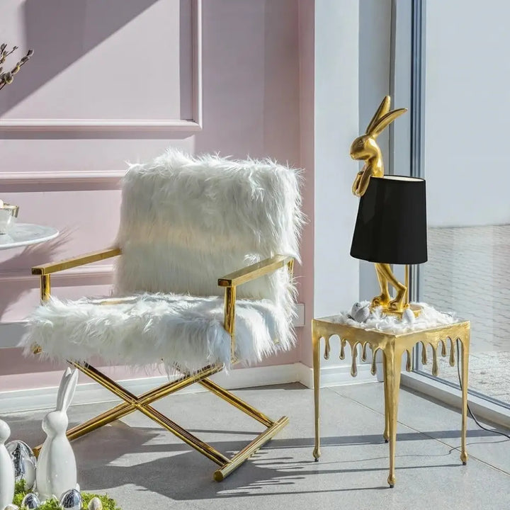 Bordslampa KARE DESIGN - RABBIT, guld/svart, 68 cm – produktbild av Bordslampor från Kare Design | Arvande