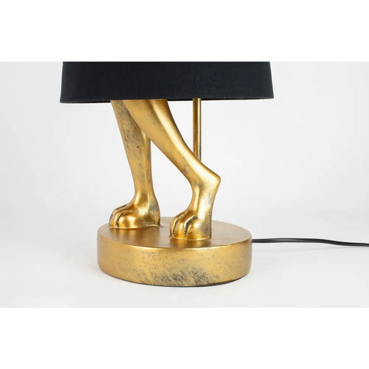 Bordslampa KARE DESIGN - RABBIT, guld/svart, 68 cm – produktbild av Bordslampor från Kare Design | Arvande