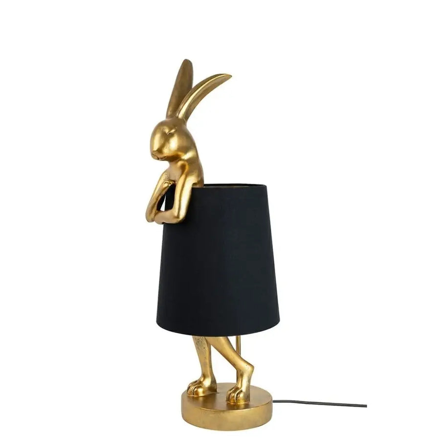 Bordslampa KARE DESIGN - RABBIT, guld/svart, 68 cm - produktbild av Bordslampor från Kare Design | Arvande