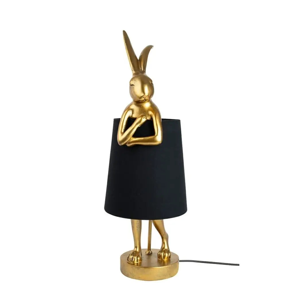 Bordslampa KARE DESIGN - RABBIT, guld/svart, 68 cm - produktbild av Bordslampor från Kare Design | Arvande
