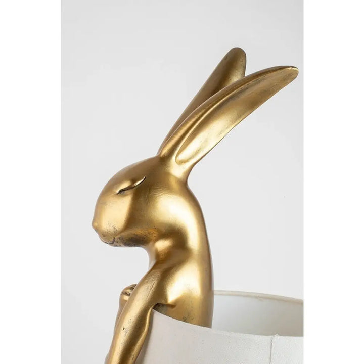 Bordslampa KARE DESIGN - RABBIT, vit/guld, 50 cm – produktbild av Bordslampor från Kare Design | Arvande