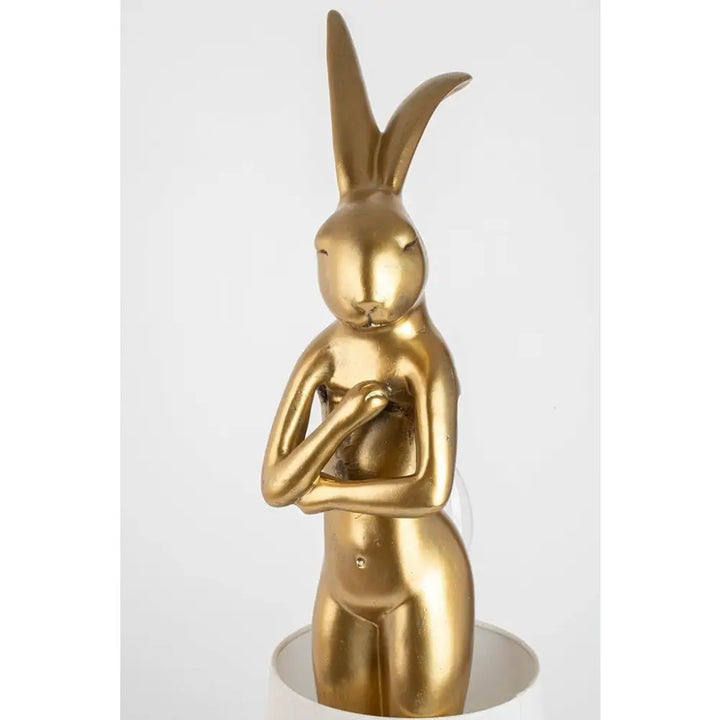 Bordslampa KARE DESIGN - RABBIT, vit/guld, 50 cm – produktbild av Bordslampor från Kare Design | Arvande