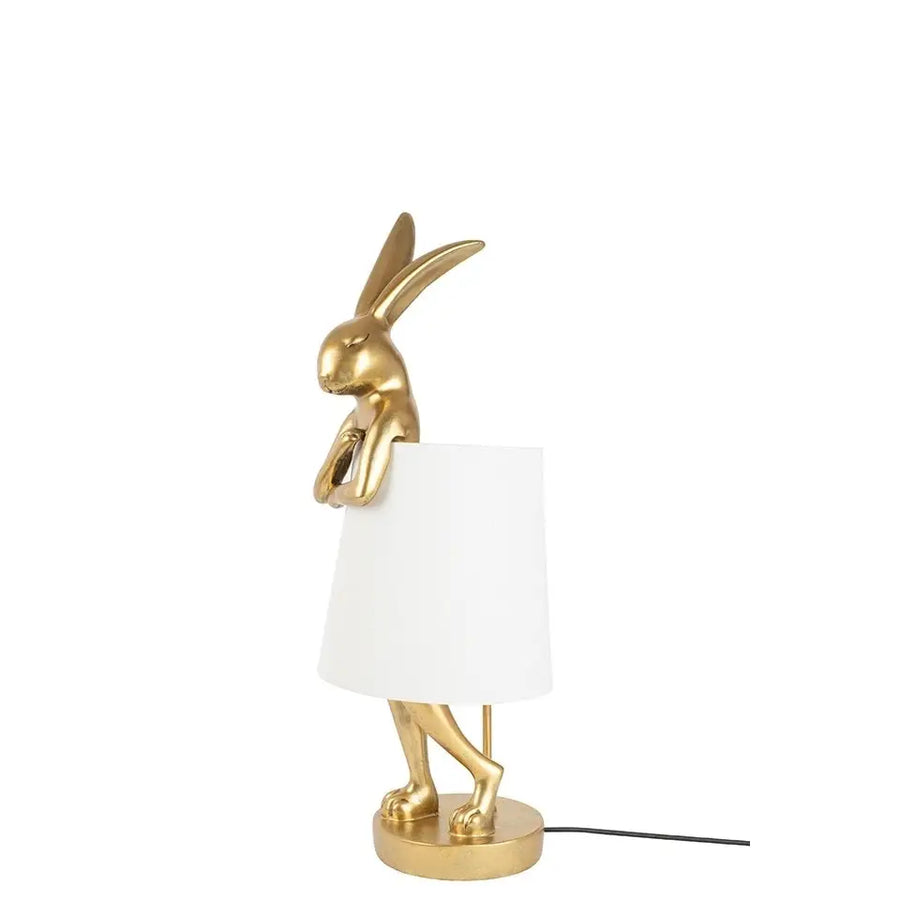 Bordslampa KARE DESIGN - RABBIT, vit/guld, 50 cm - produktbild av Bordslampor från Kare Design | Arvande