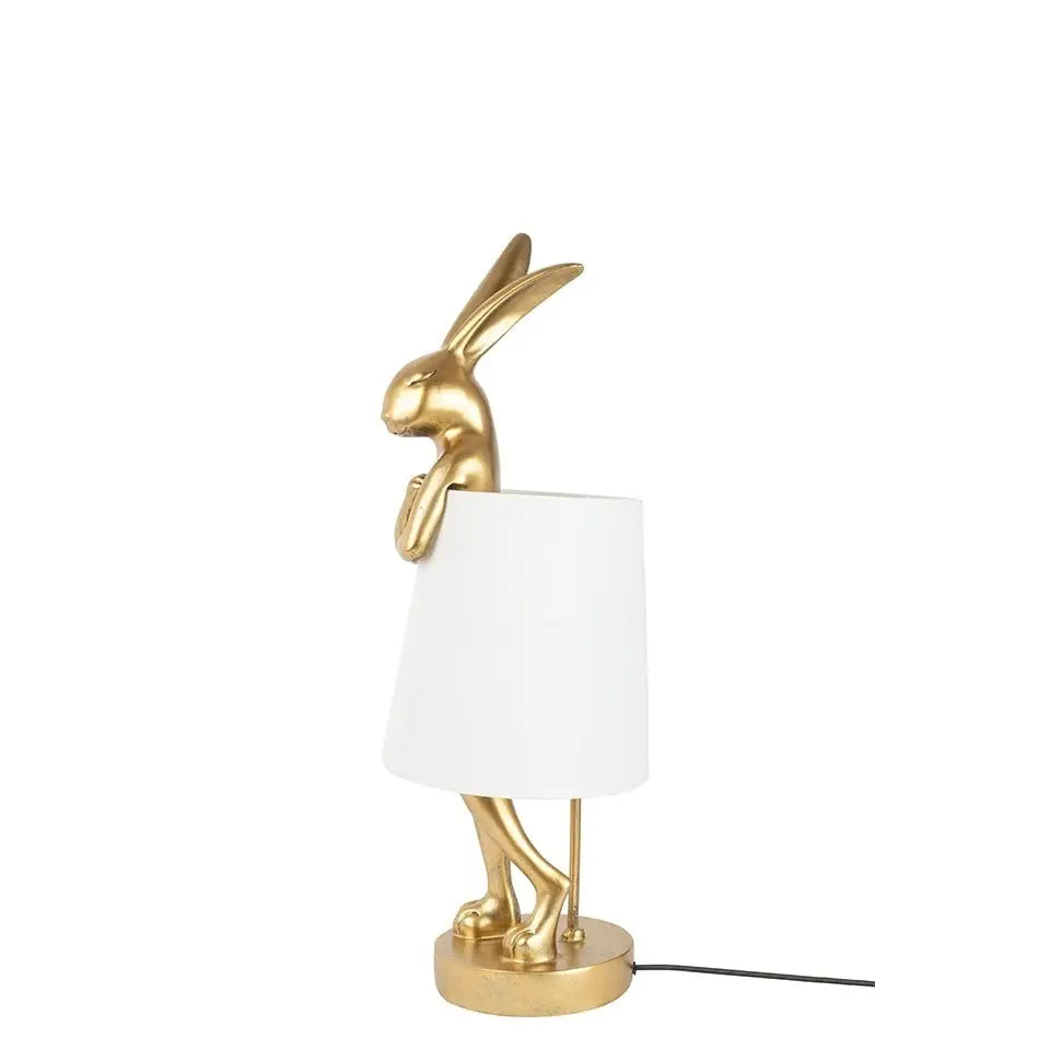 Bordslampa KARE DESIGN - RABBIT, vit/guld, 50 cm - produktbild av Bordslampor från Kare Design | Arvande