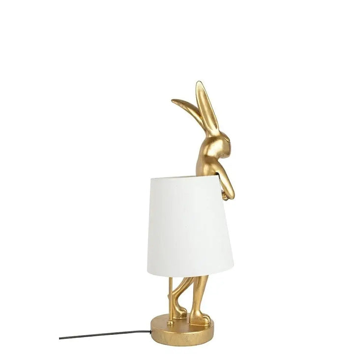 Bordslampa KARE DESIGN - RABBIT, vit/guld, 50 cm – produktbild av Bordslampor från Kare Design | Arvande