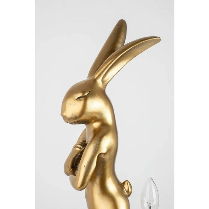 Bordslampa KARE DESIGN - RABBIT, vit/guld, 68 cm – produktbild av Bordslampor från Kare Design | Arvande