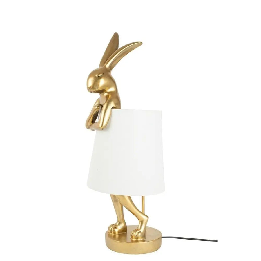 Bordslampa KARE DESIGN - RABBIT, vit/guld, 68 cm - produktbild av Bordslampor från Kare Design | Arvande